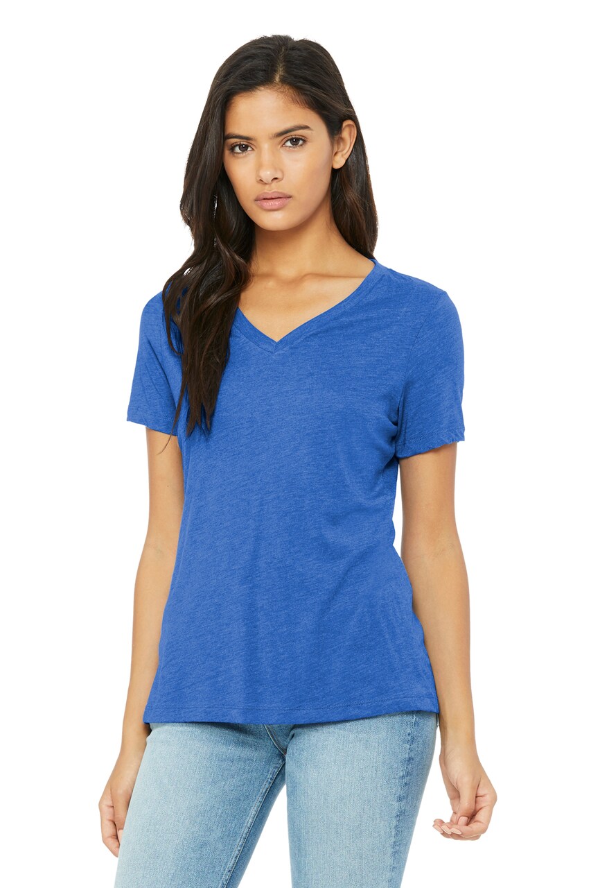Women’s Relaxed Triblend V-Neck Short Sleeve Tee Shirt| RADYAN®